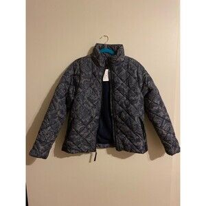 Vera Bradley Java Olive Quilted Puffer Zip Up Jacket Size L